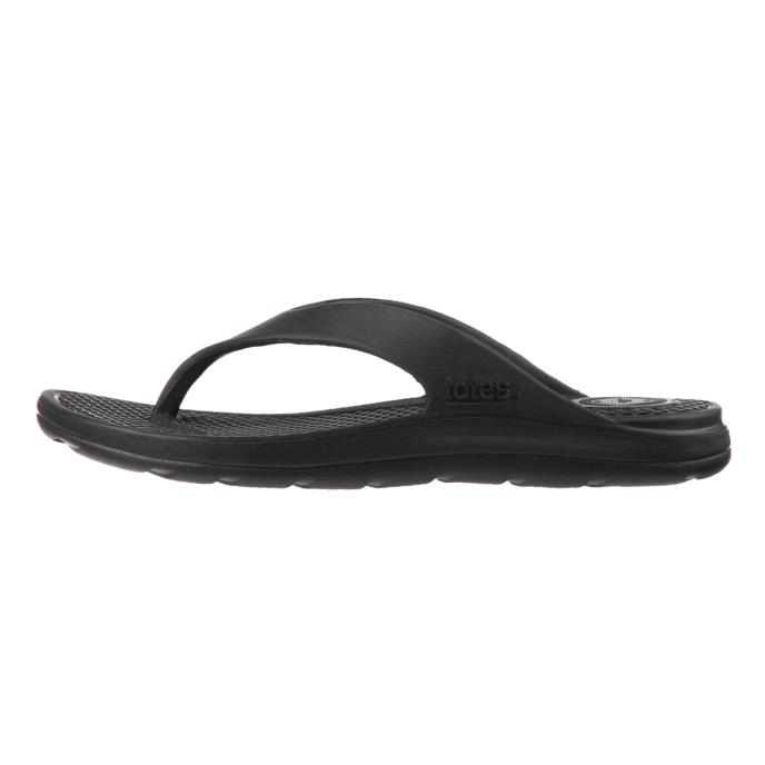 totes® SOLBOUNCE Mens Toe Post Black