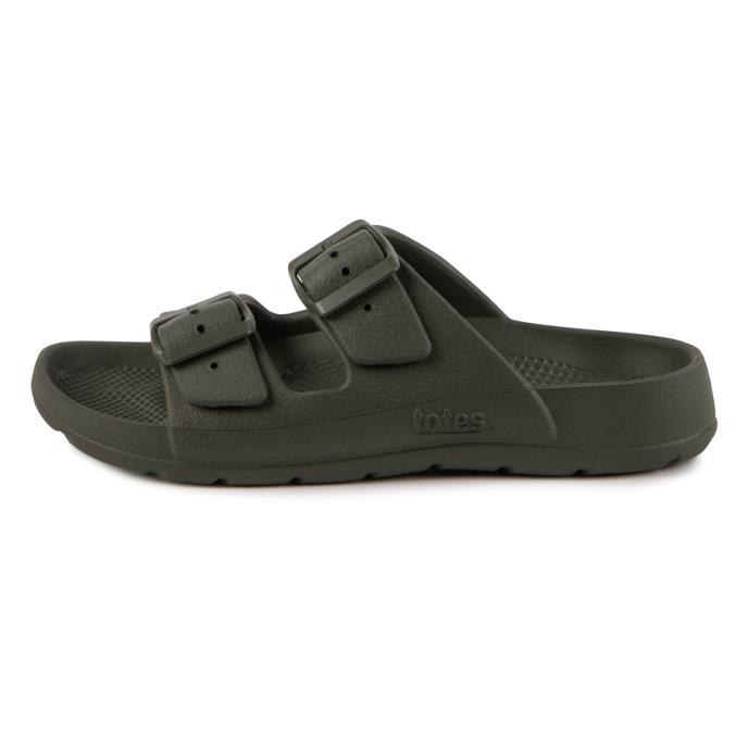 totes® SOLBOUNCE Ladies Adjustable Double Buckle Slider Khaki