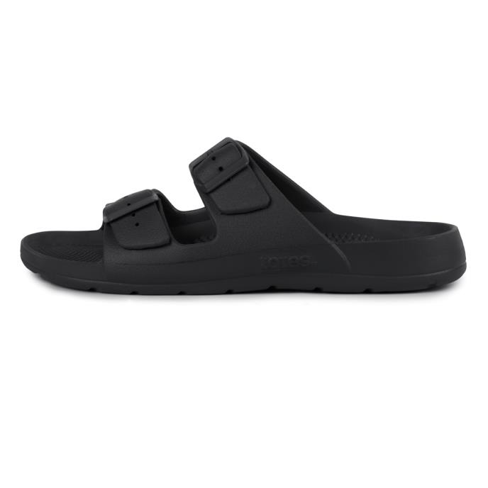 totes® SOLBOUNCE Mens Adjustable Double Buckle Slider Black