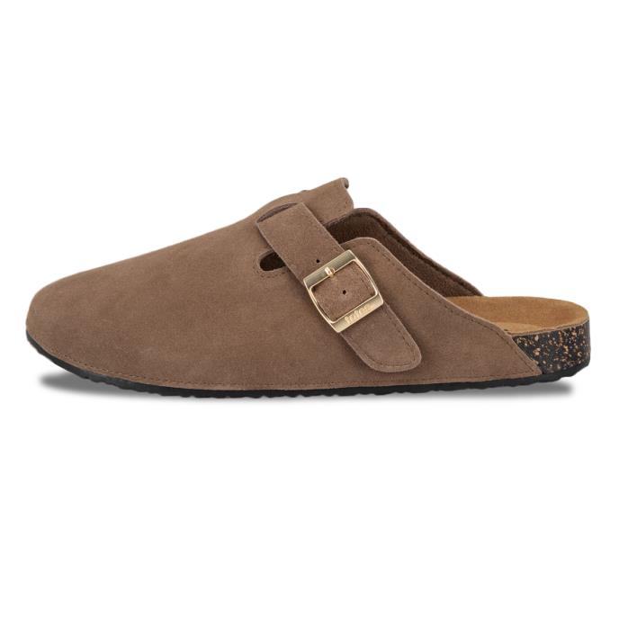 totes® Ladies Suede Clog Light Brown