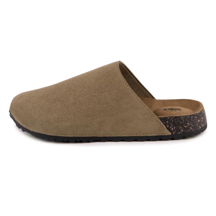 totes® Mens Microsuede Clog Brown