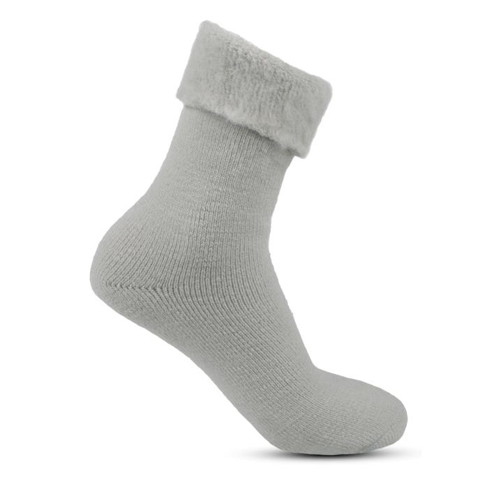 totes toasties® Ladies Thermal Brushed Bed Sock Grey