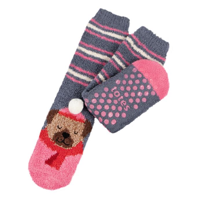 totes toasties® Ladies Novelty Super Soft Slipper Socks Dog