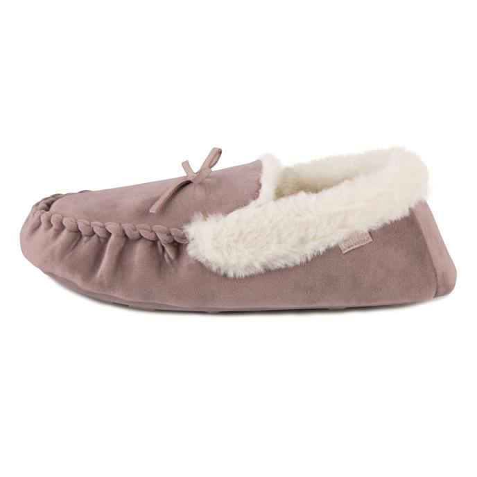 totes toasties® Ladies Velour Moccasin Slippers Mink