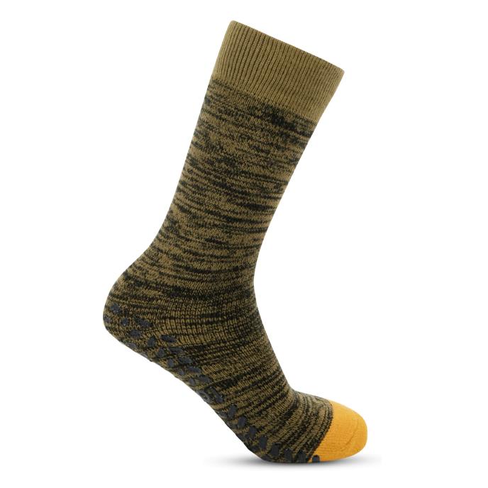 totes toasties® Mens Thermal Brushed Original Slipper Socks Khaki Twist