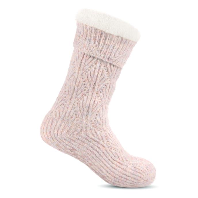 totes toasties® Ladies Texture Slipper Socks Pink Mix
