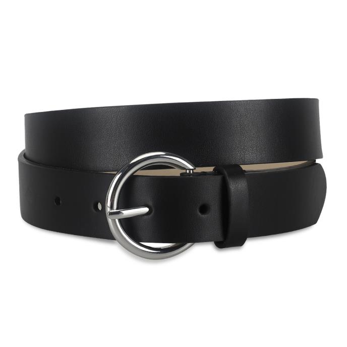 totes® Ladies Jean Belt With Gold Buckle Black