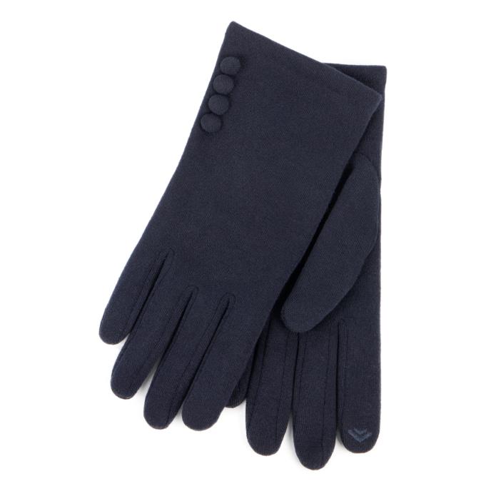 Isotoner® Ladies Thermal SmarTouch™ Glove With Button Detail Navy
