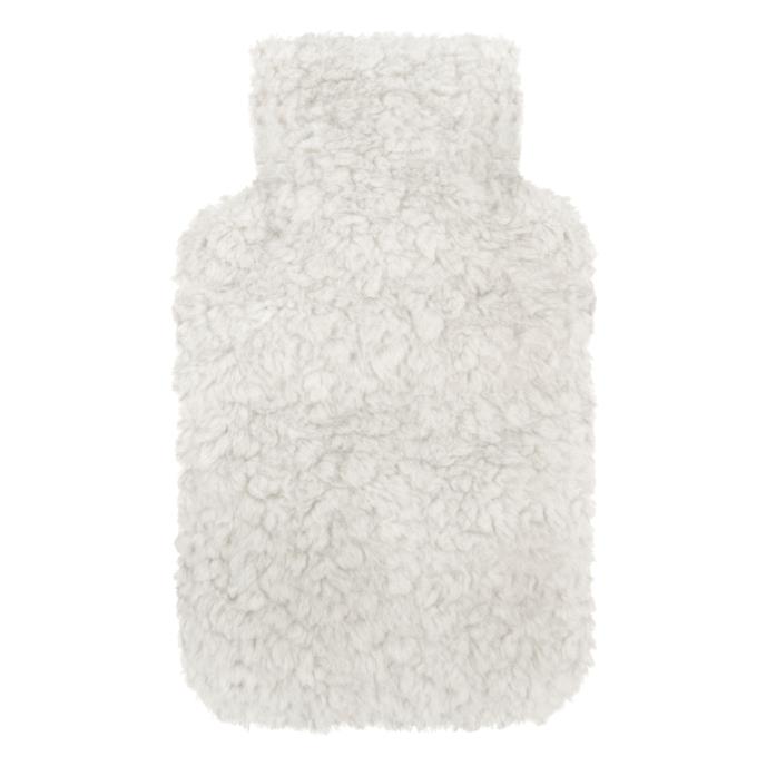 totes toasties® Ladies Textured Faux Fur Hot Water Bottle Grey
