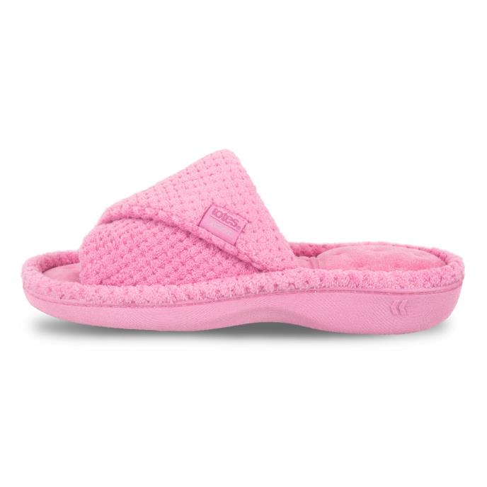 Isotoner® Ladies Popcorn Turnover Open Toe Slipper Pink