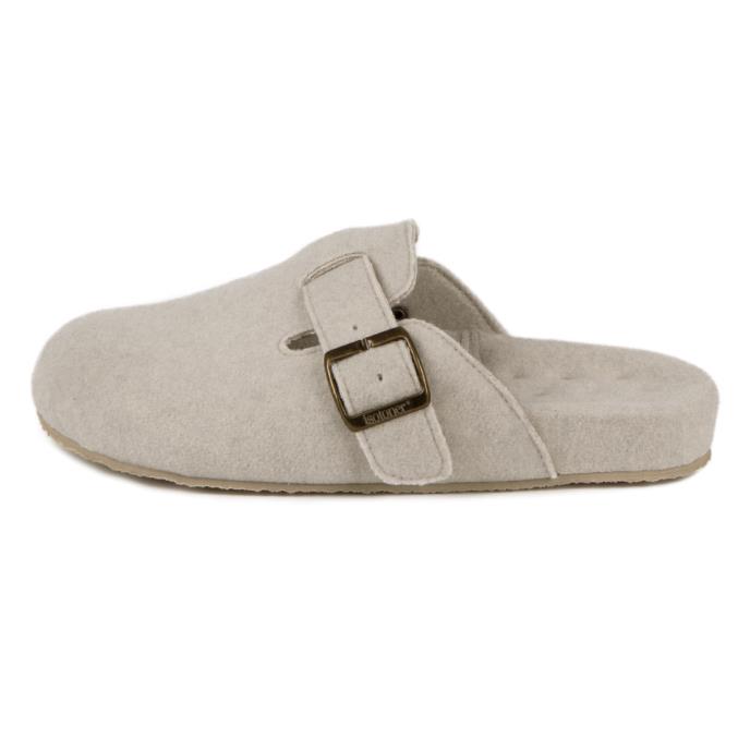 Isotoner® Ladies Felt Clog Slipper Oatmeal