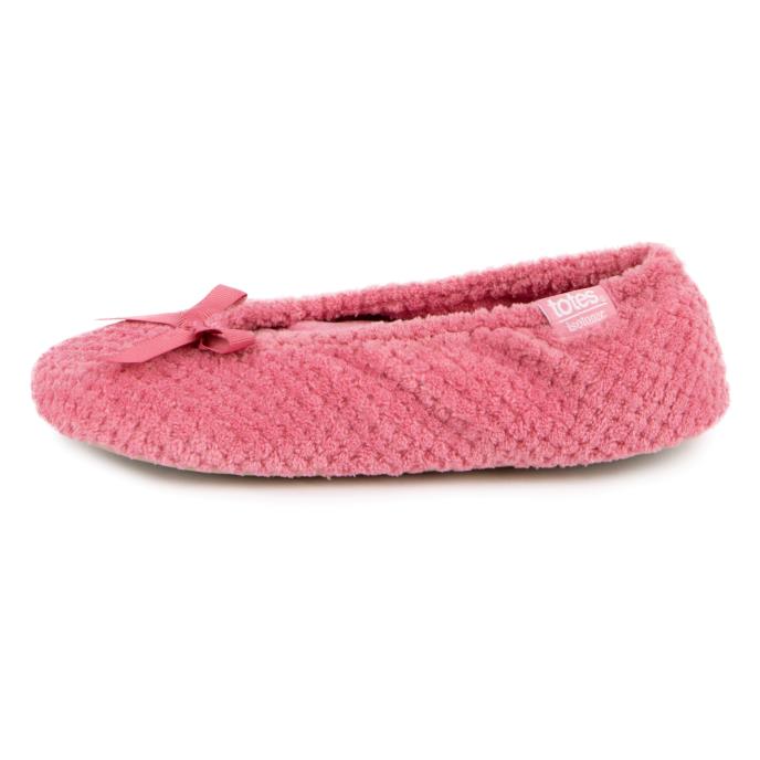 Isotoner® Ladies Popcorn Ballet Slippers Bright Pink