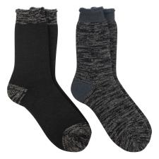 totes toasties® Mens 3.0 TOG  Brushed Inside Thermal Lined Socks (Twin Pack) Black Twist