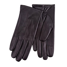 Isotoner® Ladies Three Point Leather Glove With SmarTouch™ Black