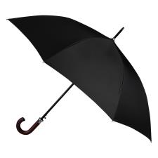 totes® Auto Walker Wood Crook Plain Black Umbrella 