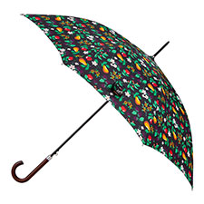 totes® Auto Walker Wood Handle Forest Fruits Print 