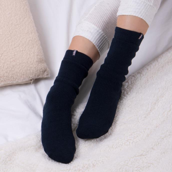 totes toasties® Ladies 3.0 Tog Thermal Original Slipper Socks Navy