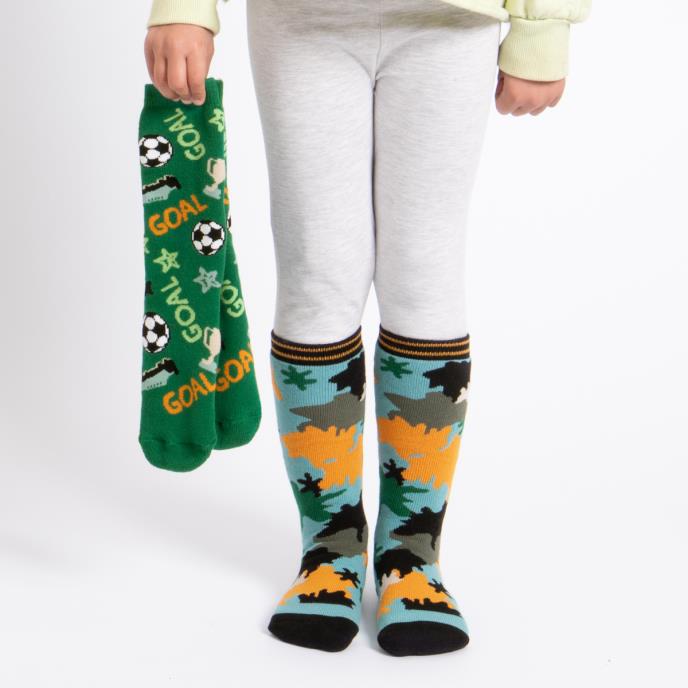 totes toasties® Kids Original Slipper-Sox (Twin Pack)  Football / Camo