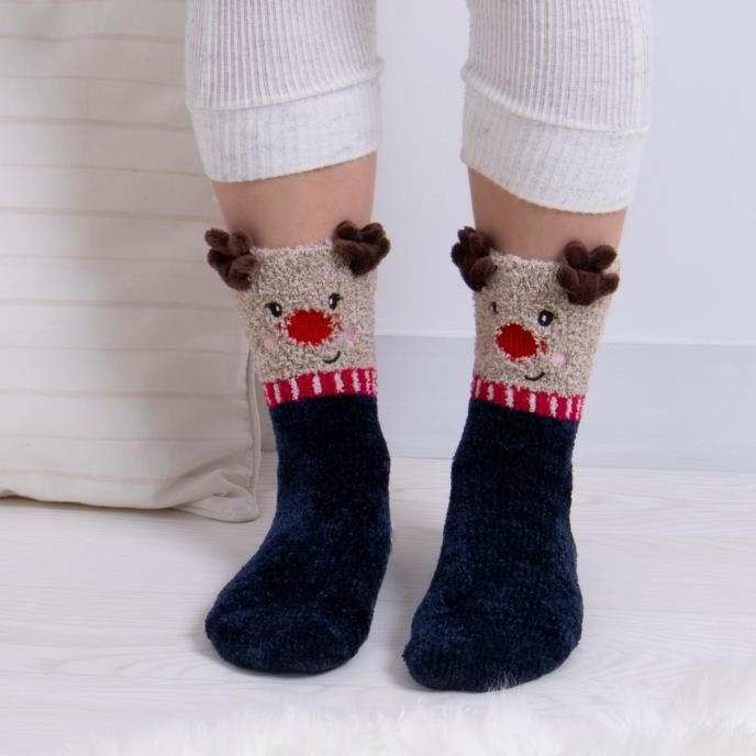 totes toasties® Ladies Novelty Supersoft Socks Reindeer