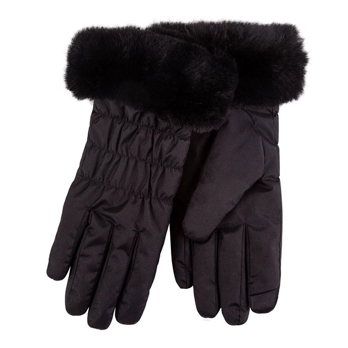 Isotoner® Ladies SmarTouch™ Water Repellent Padded Glove Black